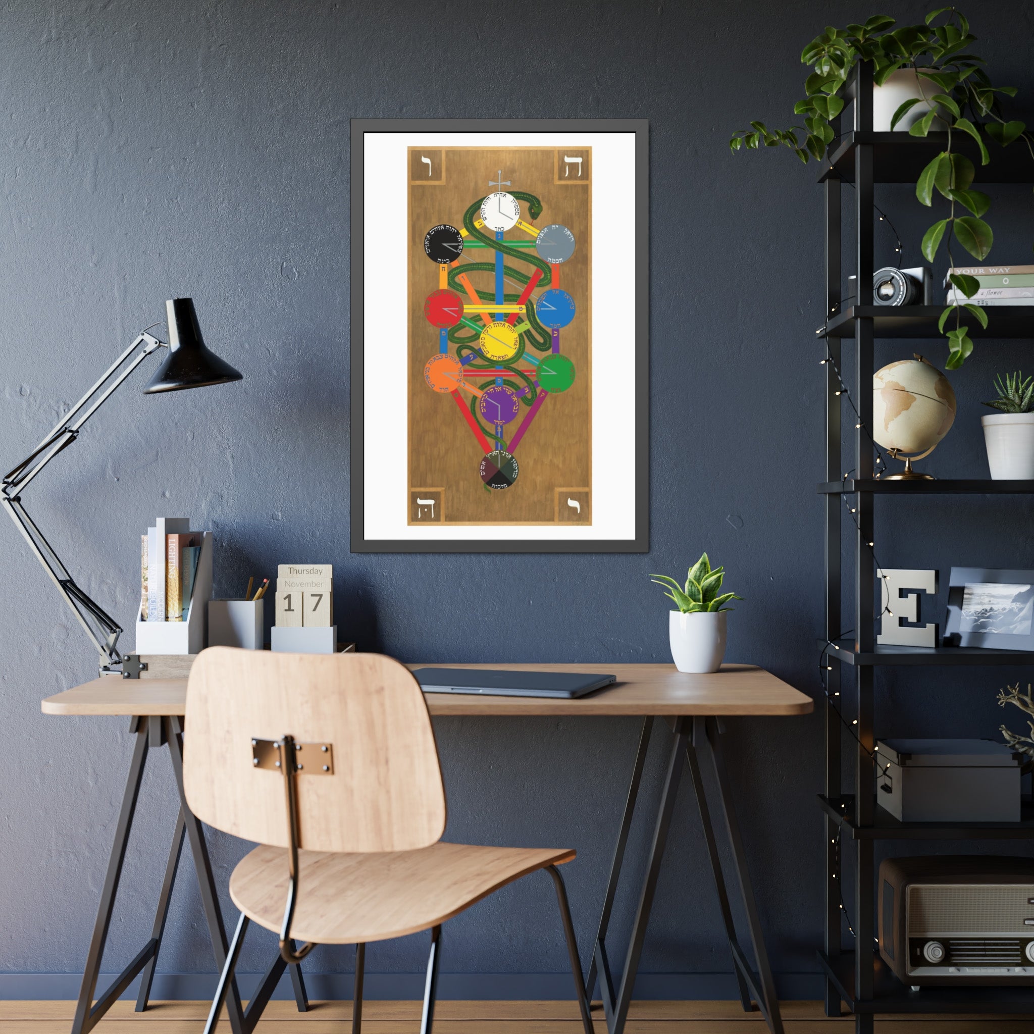 Hermetic Qabala Tree of Life Framed Poster - 24" x 36"