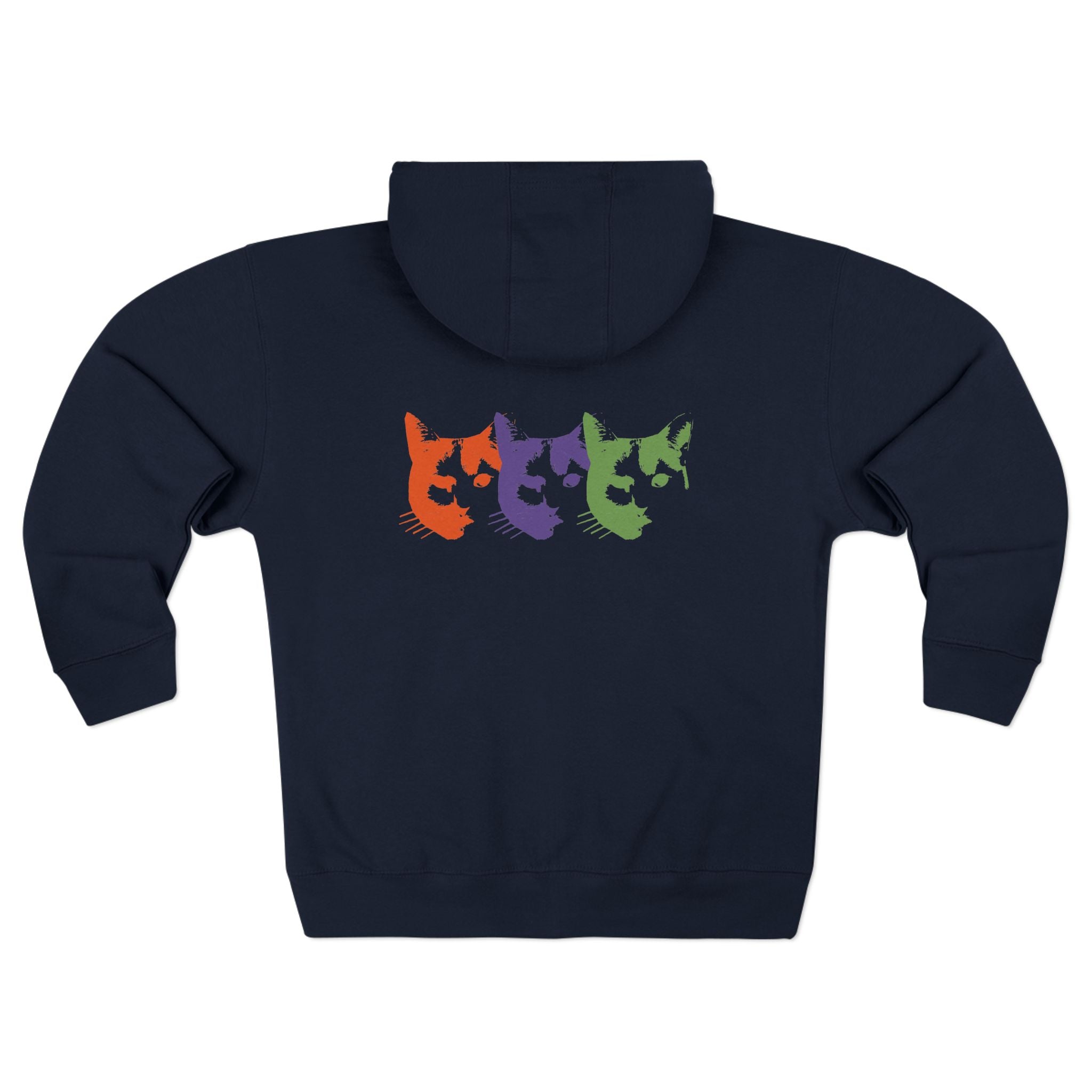 Triple Kitty Unisex Zip Hoodie