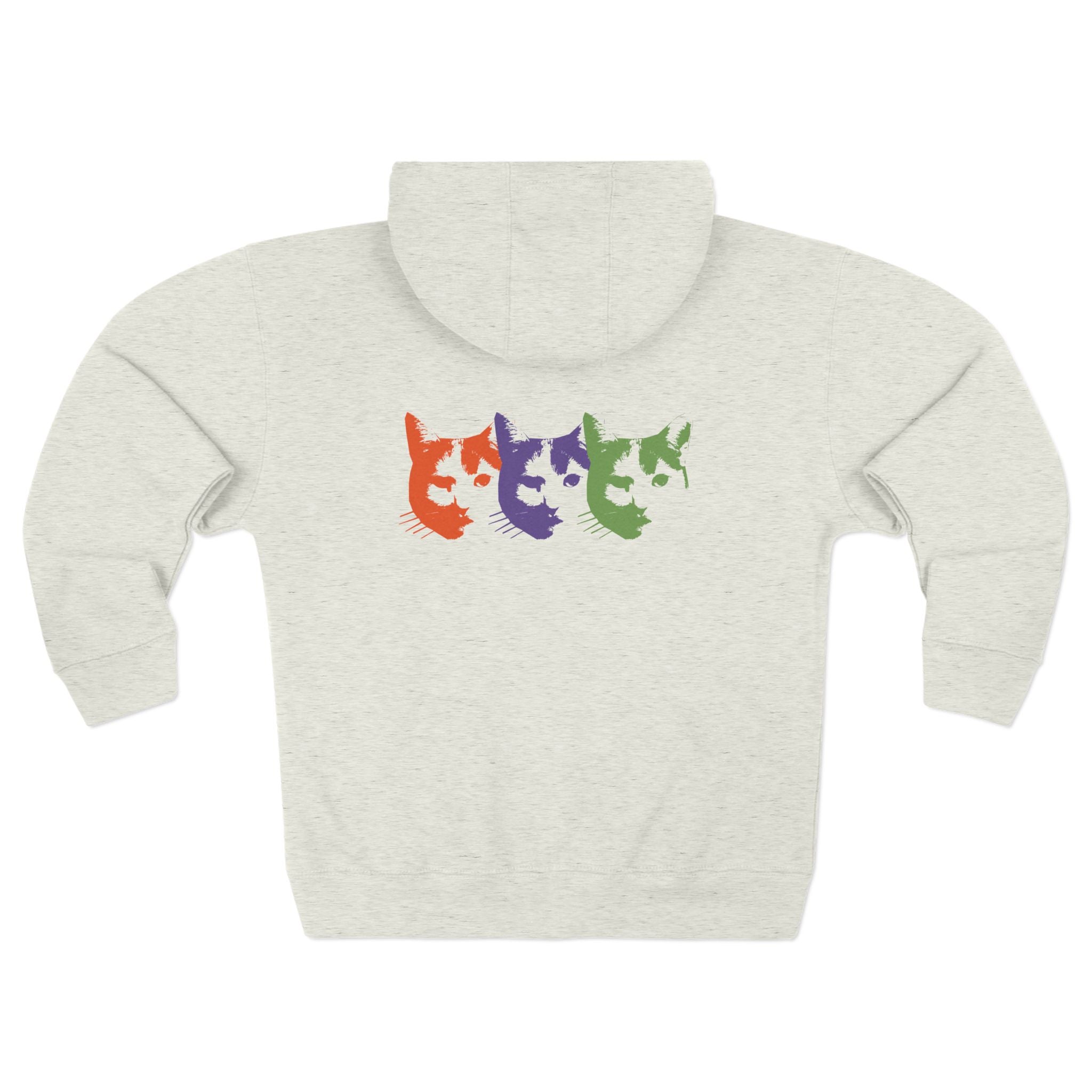 Triple Kitty Unisex Zip Hoodie