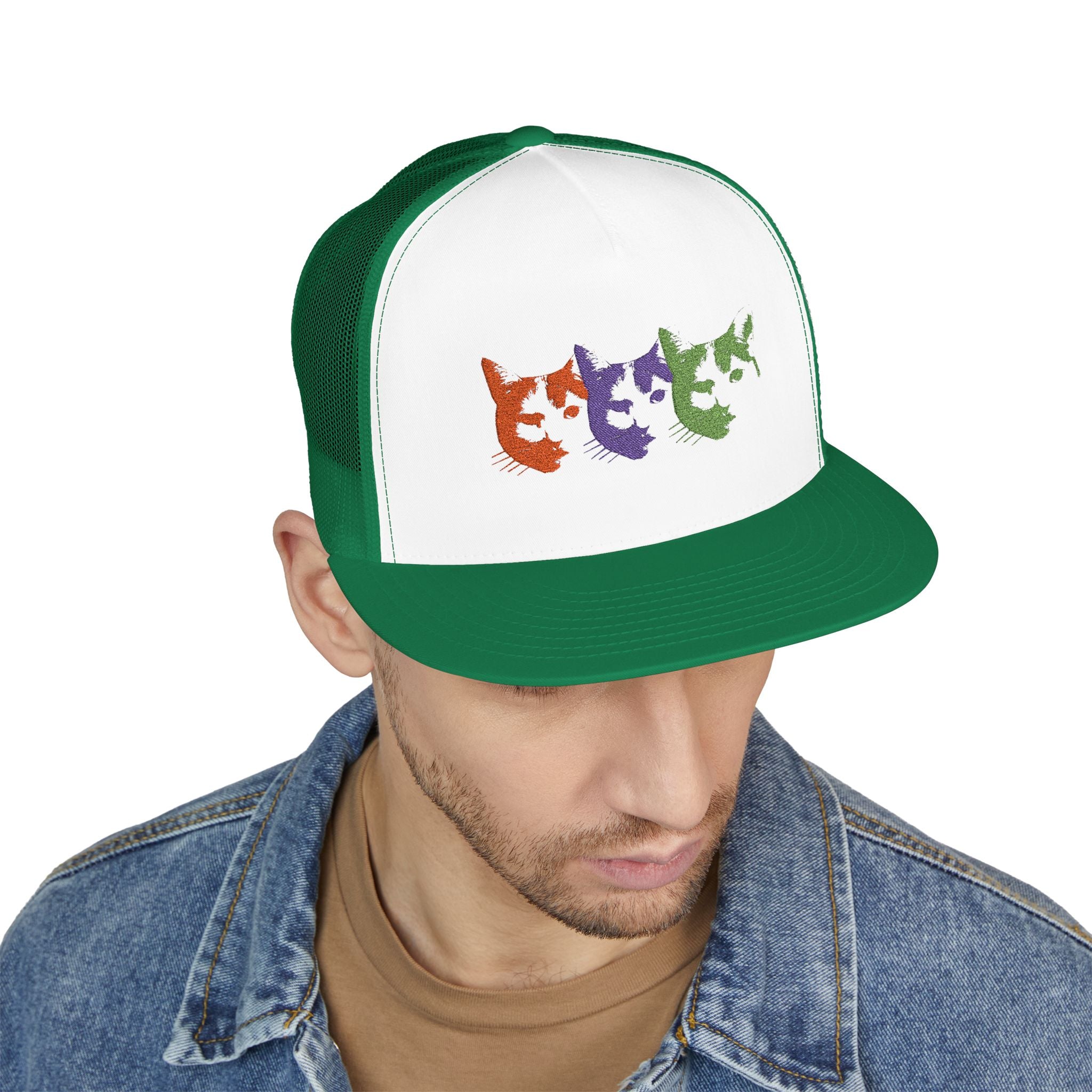 Triple Kitty 5 Panel Cap (Embroidery)