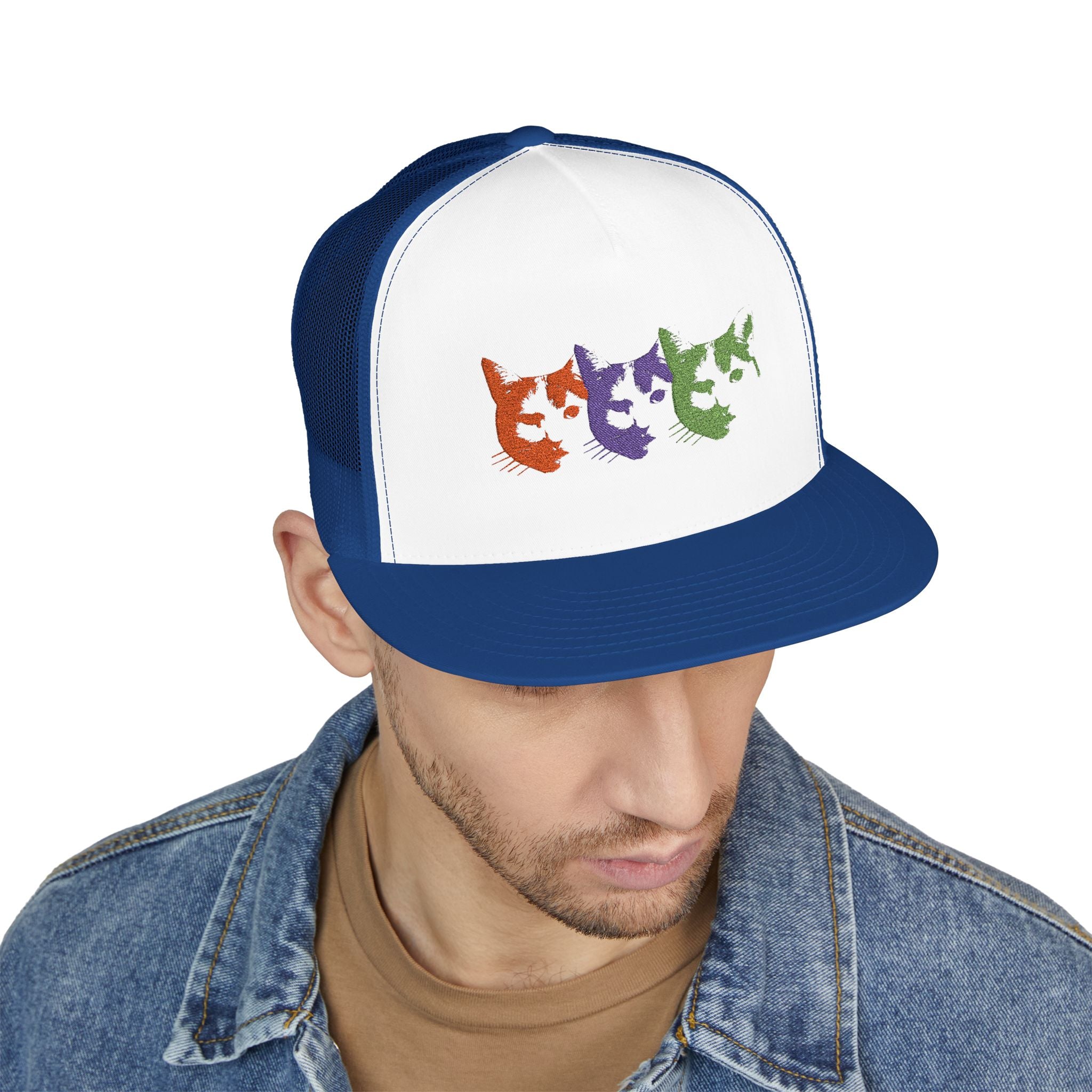 Triple Kitty 5 Panel Cap (Embroidery)
