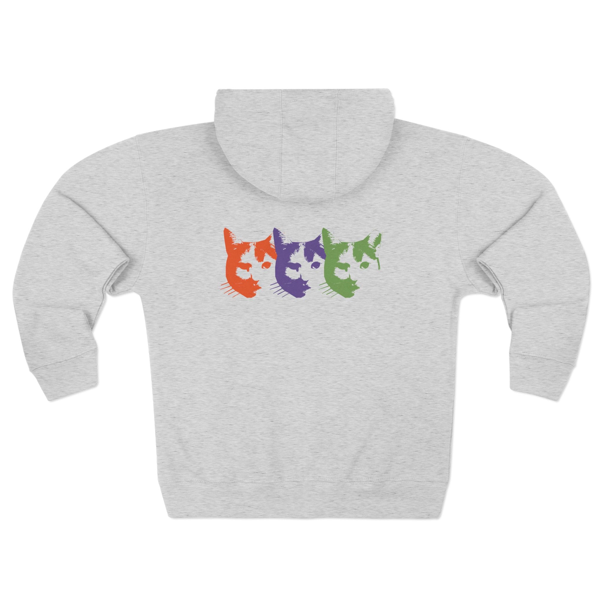 Triple Kitty Unisex Zip Hoodie