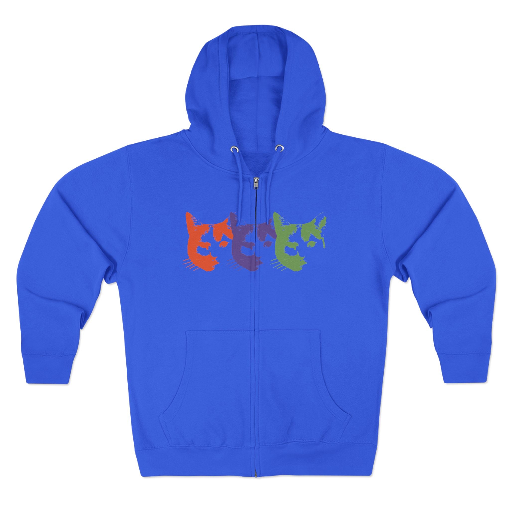 Triple Kitty Unisex Zip Hoodie