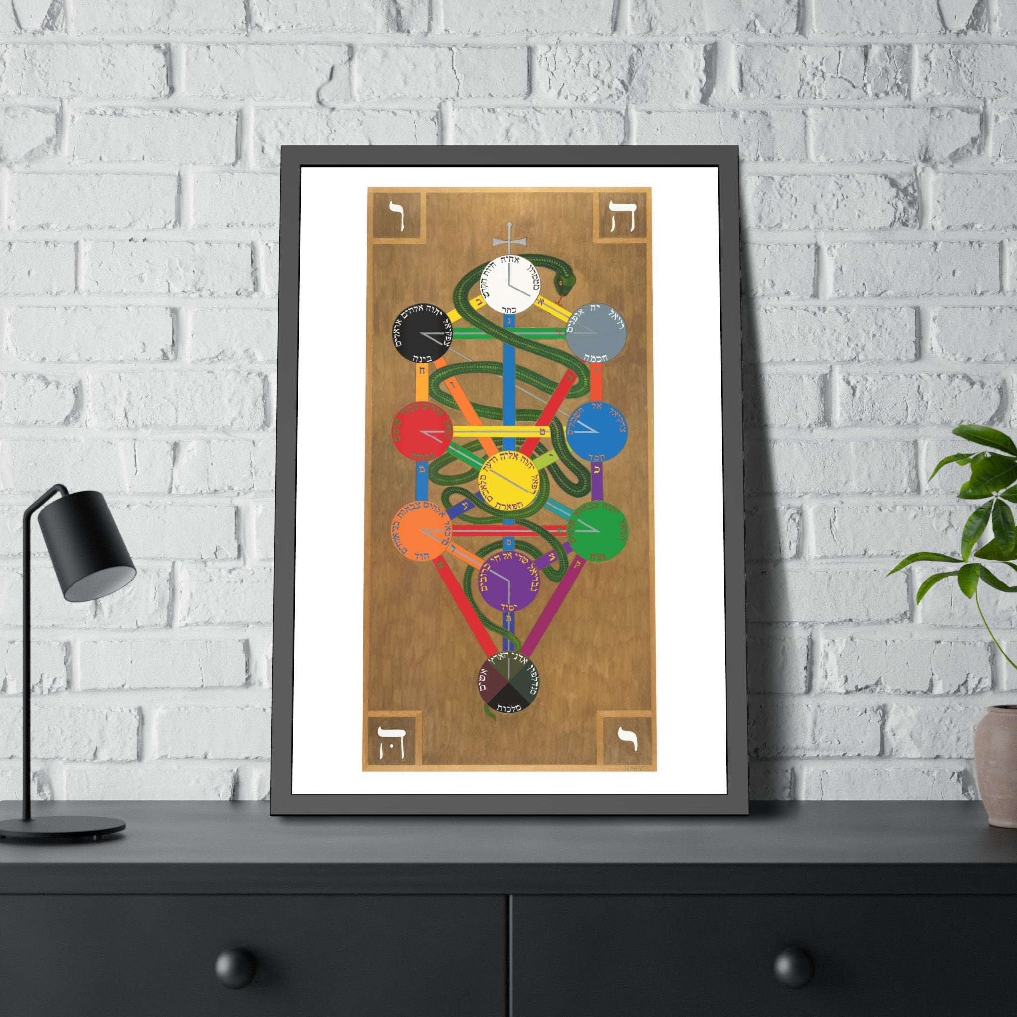 Hermetic Qabala Tree of Life Framed Poster - 24" x 36"