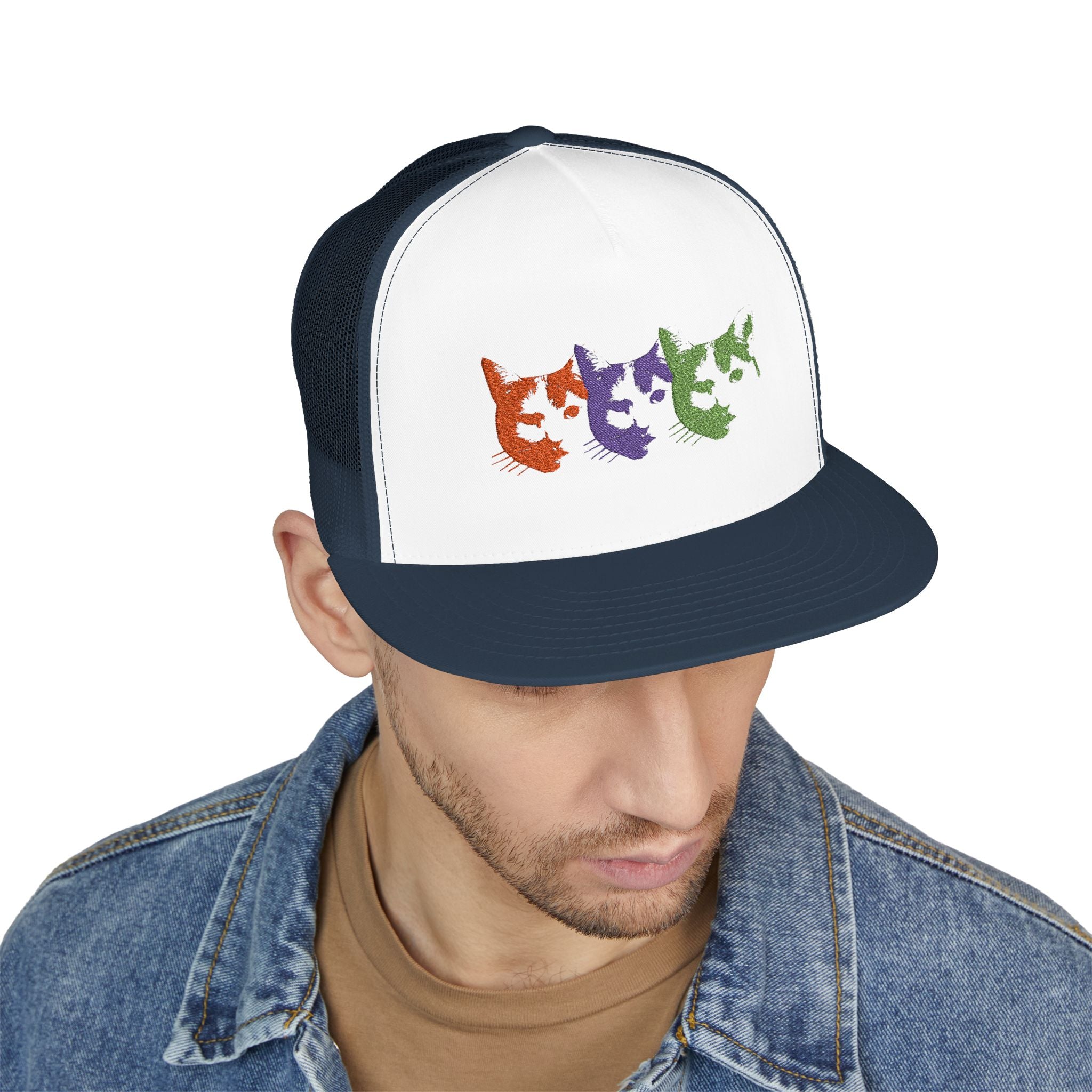 Triple Kitty 5 Panel Cap (Embroidery)